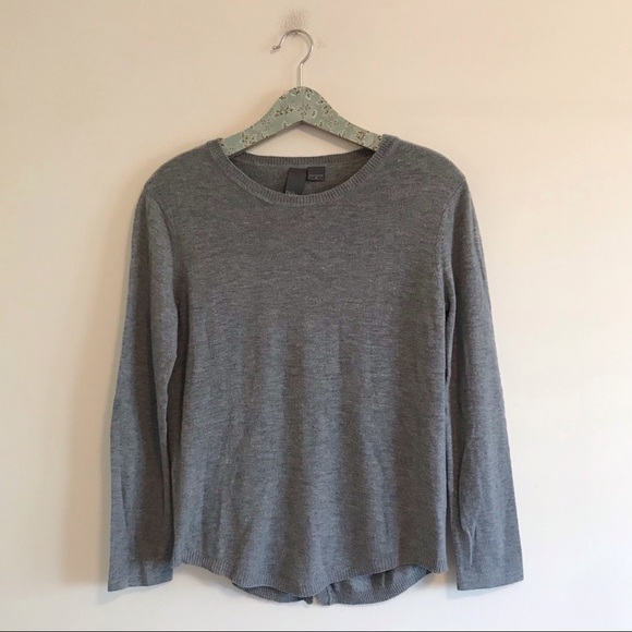 Quinn | Open Back Gray Sweater - Picture 1 of 6